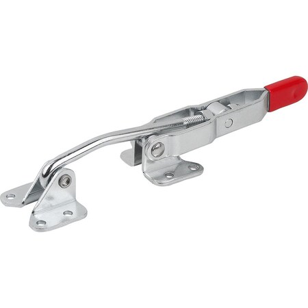 Kipp Hook Clamp L=212 Steel, With Fixed Jaw, Comp:Red K1270.02500